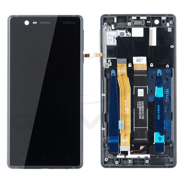WYŚWIETLACZ LCD DO NOKIA 3 TA-1020 TYP B CZARNY Z RAMKĄ 20NE1BW0003 ORYGINAŁ SERVICE PACK
