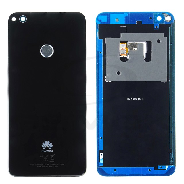 KLAPKA BATERII / OBUDOWA HUAWEI P9 LITE 2017 / P8 LITE 2017 CZARNA Z SZYBKĄ KAMERY I CZYTNIKIEM LINII PAPILARNYCH 02351CTK 02351FVQ 02351DMN ORYGINAŁ SERVICE PACK