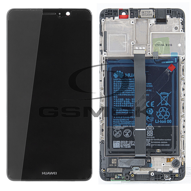 WYŚWIETLACZ LCD DO HUAWEI MATE 9 Z RAMKĄ I BATERIĄ CZARNY 02351BDD 02351CNU ORYGINAŁ SERVICE PACK