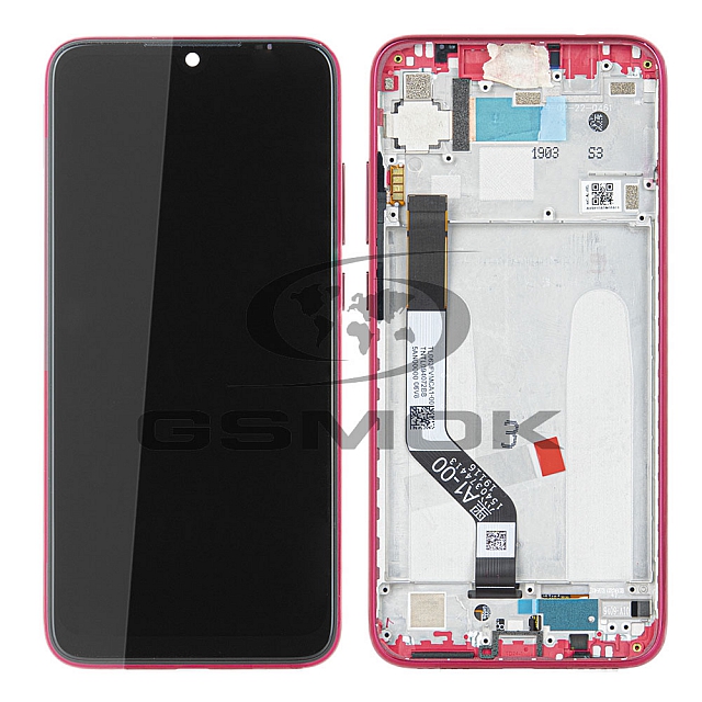 WYŚWIETLACZ LCD DO XIAOMI REDMI NOTE 7 Z RAMKĄ CZERWONY 560910008033 5609100030C7 ORYGINAŁ SERVICE PACK