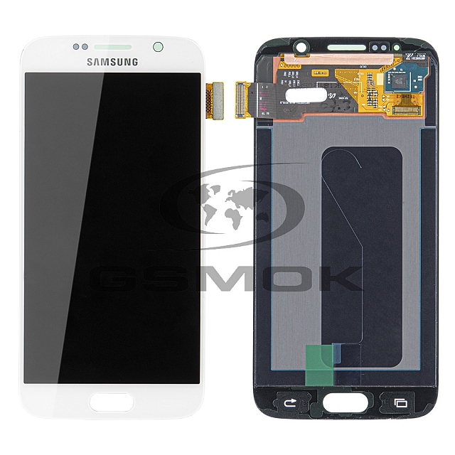WYŚWIETLACZ LCD DO SAMSUNG G920 GALAXY S6 BIAŁY GH97-17260B ORYGINAŁ SERVICE PACK