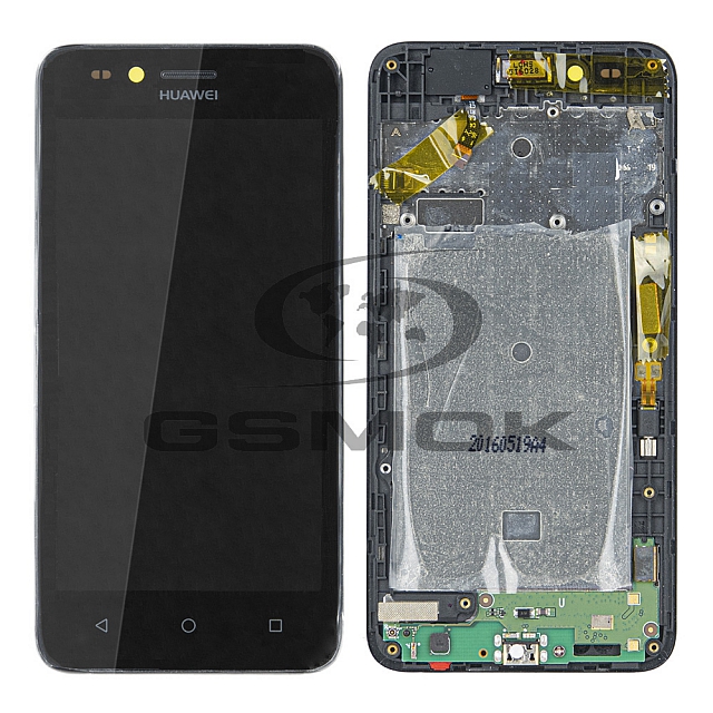 WYŚWIETLACZ LCD DO HUAWEI Y3 II 3G LUA-U22 Z RAMKĄ CZARNY 97070NNC ORYGINAŁ SERVICE PACK