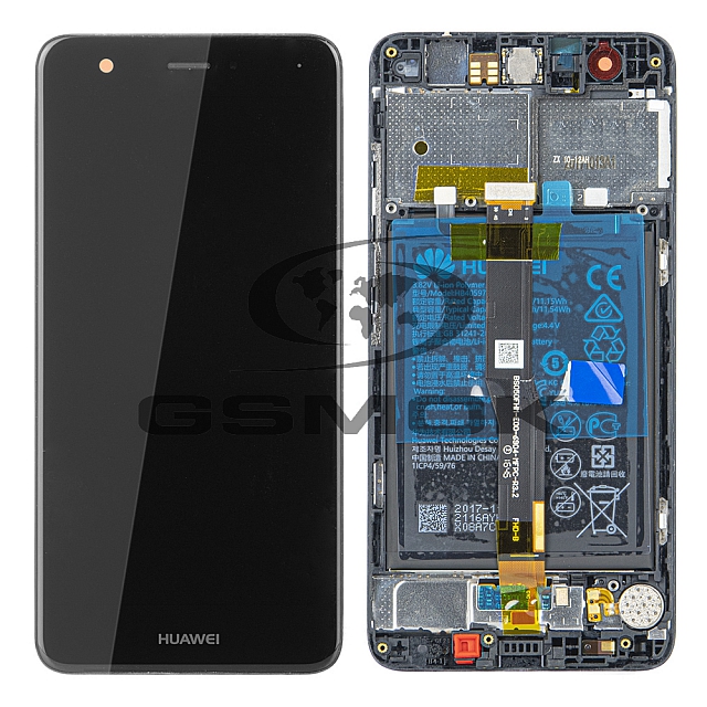 WYŚWIETLACZ LCD DO HUAWEI NOVA CAN-L01 Z RAMKĄ I BATERIĄ CZARNY 02350YRH 02351CKD ORYGINAŁ SERVICE PACK