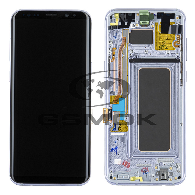 WYŚWIETLACZ LCD DO SAMSUNG G955 GALAXY S8 PLUS FIOLET / ORCHID GREY Z RAMKĄ GH97-20470C GH97-20564C GH97-20565C GH97-20469C ORYGINAŁ SERVICE PACK