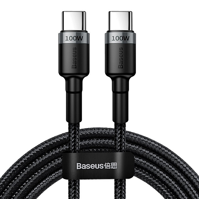 KABEL USB-C DO USB-C 5A 20V 100W 2M BASEUS CAFULE CATKLF-ALG1 CZARNO-SZARY
