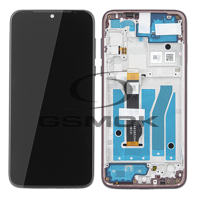 WYŚWIETLACZ LCD DO MOTOROLA MOTO G8 PLUS Z RAMKĄ CZERWONY 5D68C15529 5D68C15529PW ORYGINAŁ SERVICE PACK