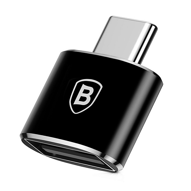 ADAPTER Z USB-A DO USB-C OTG 2.4A BASEUS CATOTG-01 CZARNY