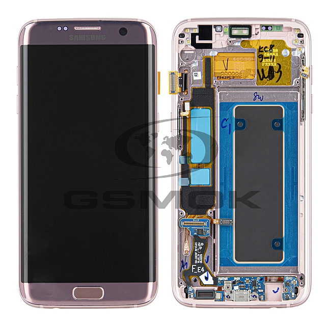 WYŚWIETLACZ LCD DO SAMSUNG G935 GALAXY S7 EDGE ROSE GOLD Z RAMKĄ GH97-18533E GH97-18767E GH97-18594E ORYGINAŁ SERVICE PACK