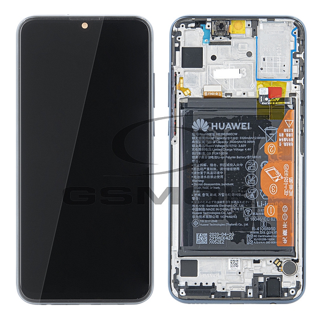 WYŚWIETLACZ LCD DO HUAWEI HONOR 20 LITE Z RAMKĄ I BATERIĄ CZARNY 02352QMT ORYGINAŁ SERVICE PACK