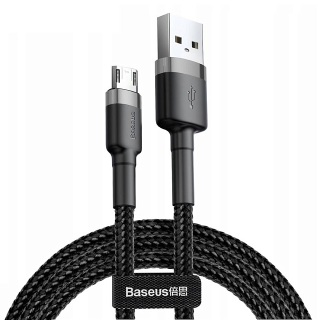 KABEL USB MICRO USB 1.5A 2M DWUSTRONNY BASEUS CAMKLF-CG1 SZARY