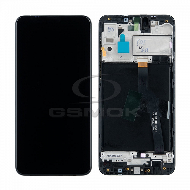 WYŚWIETLACZ LCD DO SAMSUNG A105 GALAXY A10 CZARNY Z RAMKĄ WERSJA MIDDLE EAST GH82-19367A GH82-19515A ORYGINAŁ SERVICE PACK