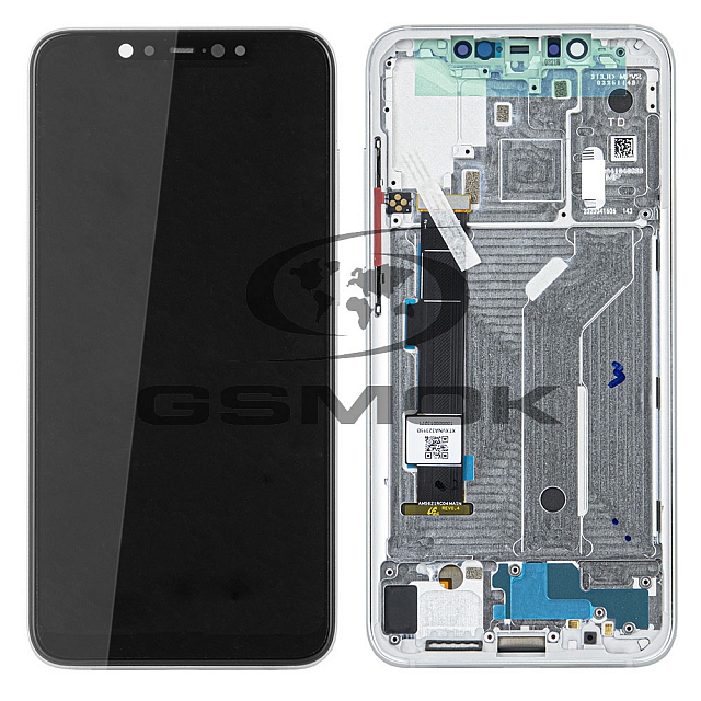 WYŚWIETLACZ LCD DO XIAOMI MI8 MI 8 Z RAMKĄ SREBRNY 560310020033 560310002033 ORYGINAŁ SERVICE PACK