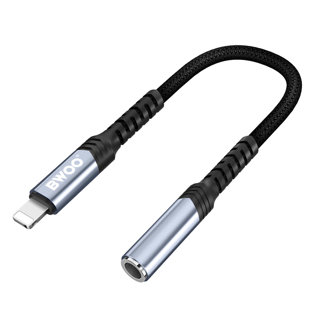ADAPTER AUDIO LIGHTNING DO JACK 3.5MM BWOO BZ48 CZARNY