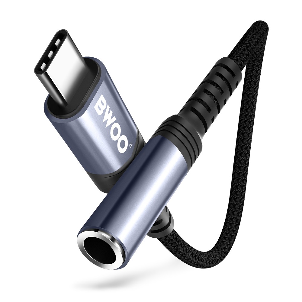 ADAPTER AUDIO USB-C DO JACK 3.5MM BWOO BZ47 CZARNY