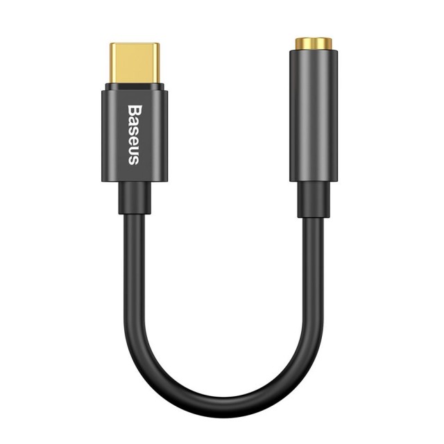 ADAPTER AUDIO USB-C DO MINIJACK 3.5MM BASEUS L54 CATL54-01 CZARNY