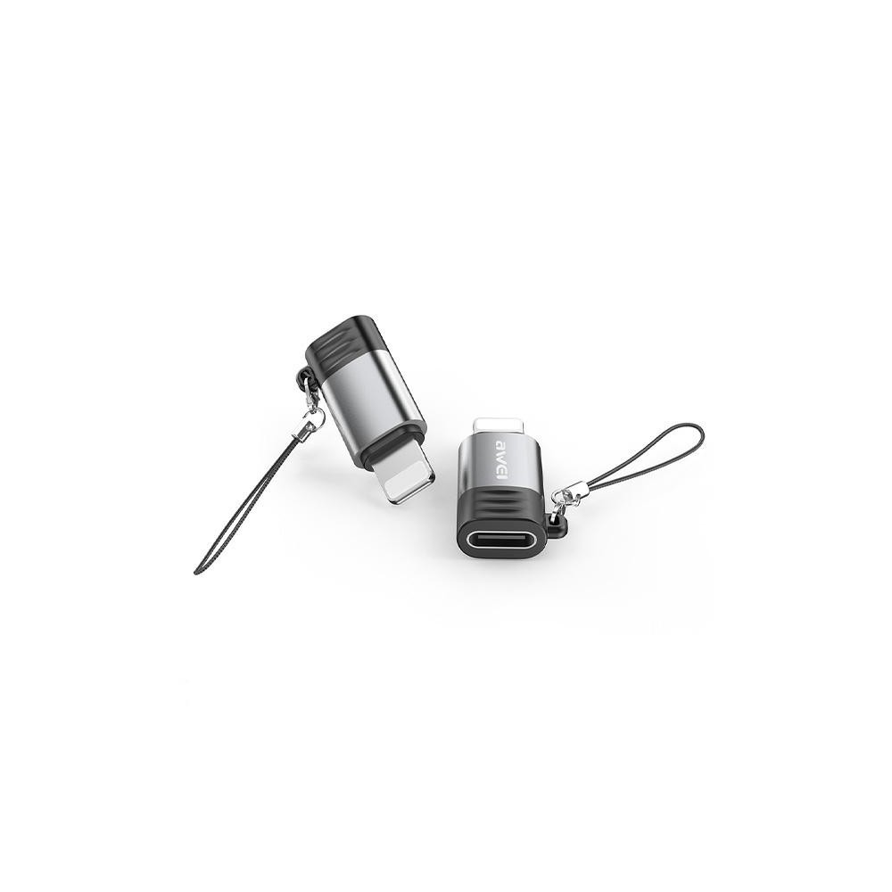 ADAPTER USB-C DO LIGHTNING AWEI A11 SZARY