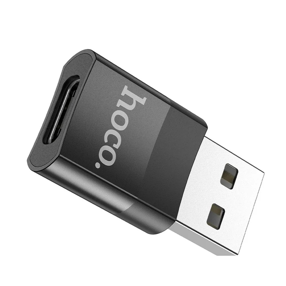 ADAPTER Z USB-A DO USB-C OTG HOCO UA17 CZARNY