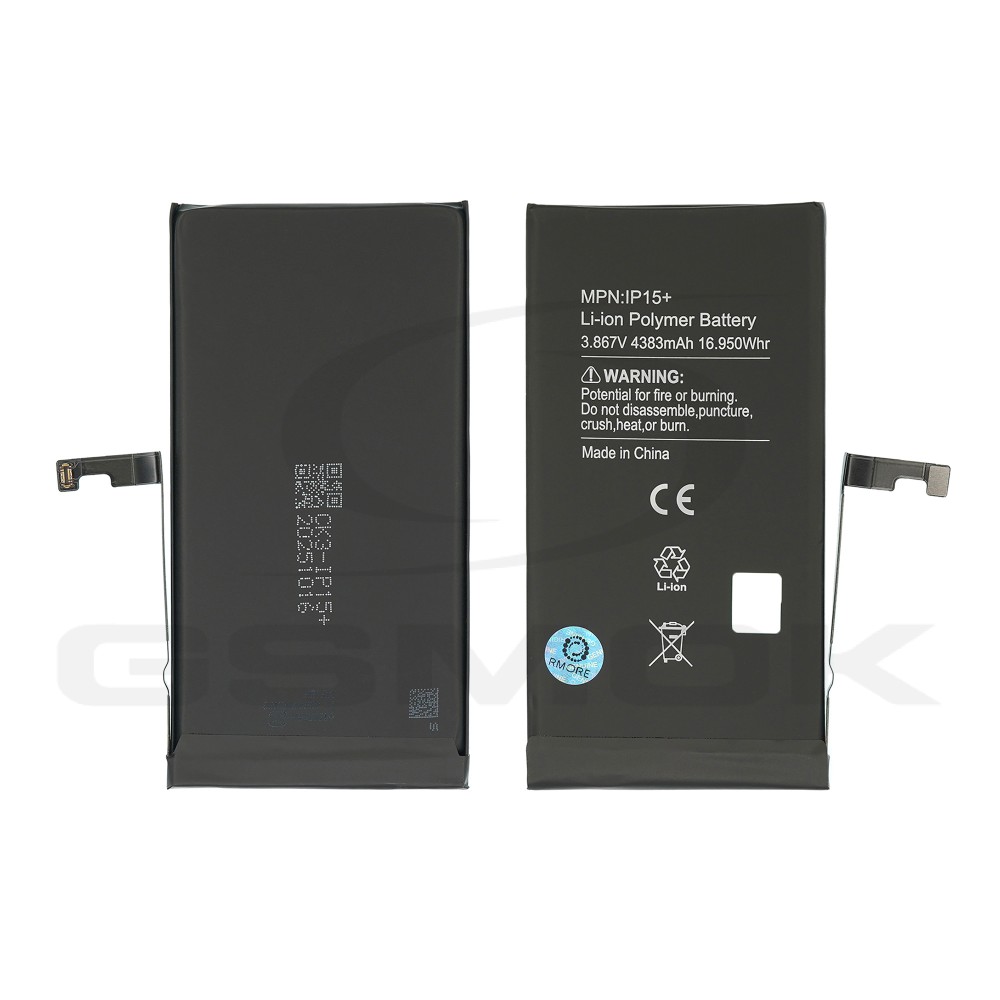 BATERIA DO APPLE IPHONE 15 PLUS 4383MAH DIAGNOSABLE RMORE PREMIUM