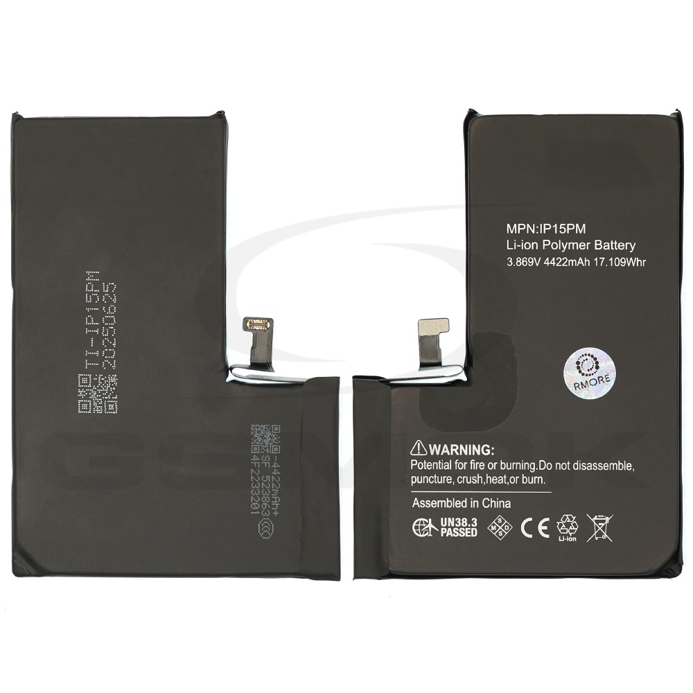 BATERIA DO APPLE IPHONE 15 PRO MAX Z UKŁADEM TI 4422MAH RMORE PREMIUM