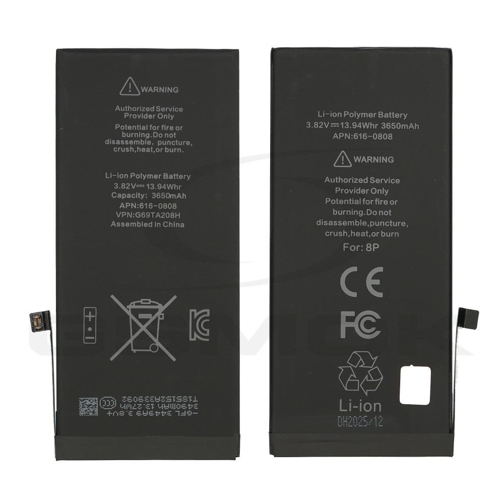 BATERIA DO APPLE IPHONE 8 PLUS Z UKŁADEM TI O POWIĘKSZONEJ POJEMNOŚCI 3650MAH