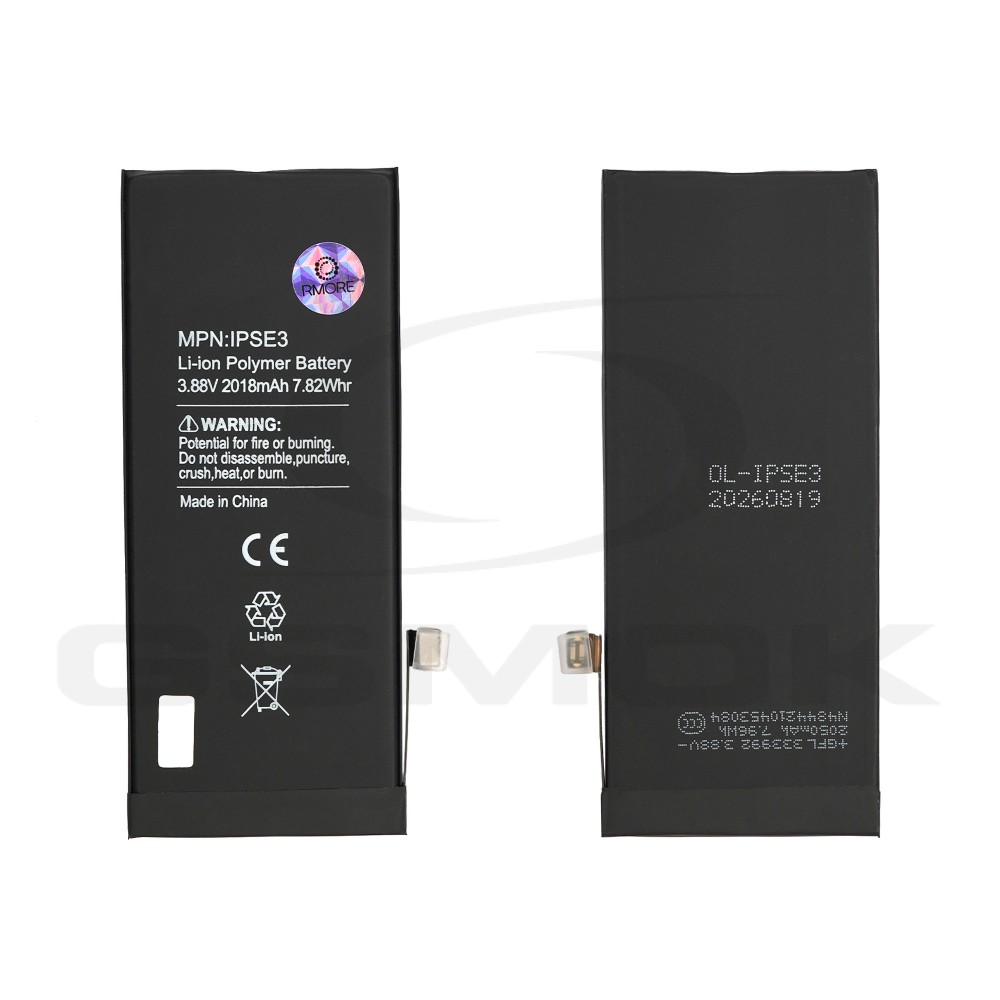 BATERIA DO APPLE IPHONE SE 2022 SE3 2018MAH ORIGINAL BMS RMORE PREMIUM