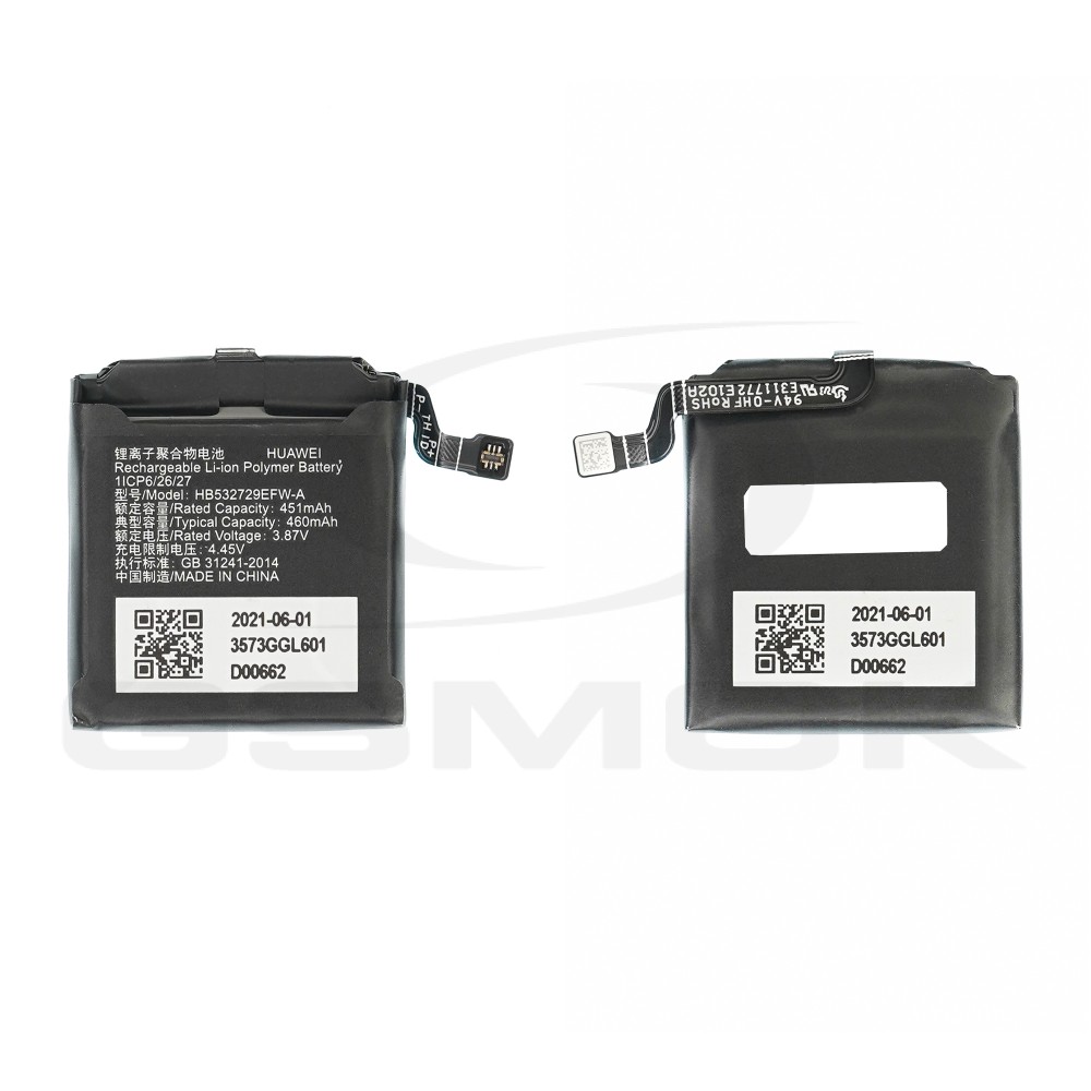BATERIA HUAWEI WATCH 3 24023573 24023293 HB532729EFW 460MAH ORYGINAŁ BULK