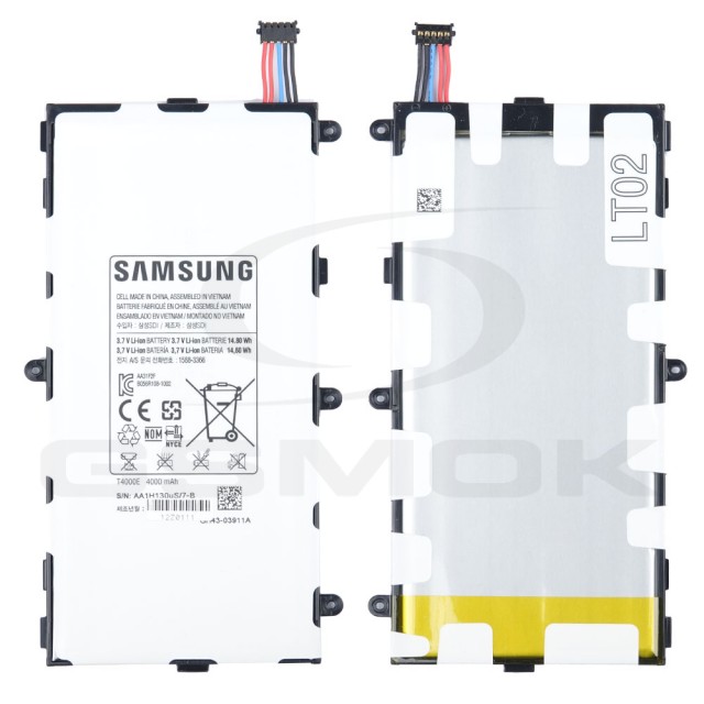 BATERIA SAMSUNG T210 GALAXY TAB 3 T4000E GH43-03911A GH43-03911D 4000MAH ORYGINAŁ BULK