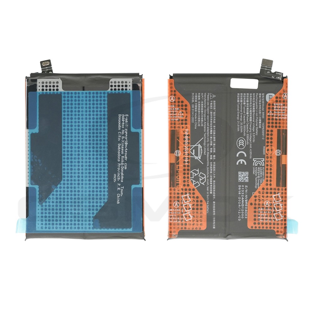 BATERIA XIAOMI REDMI NOTE 14 4G / 14 NFC BR50 5500MAH 1330101000200H 1330101000200D ORYGINAŁ BULK