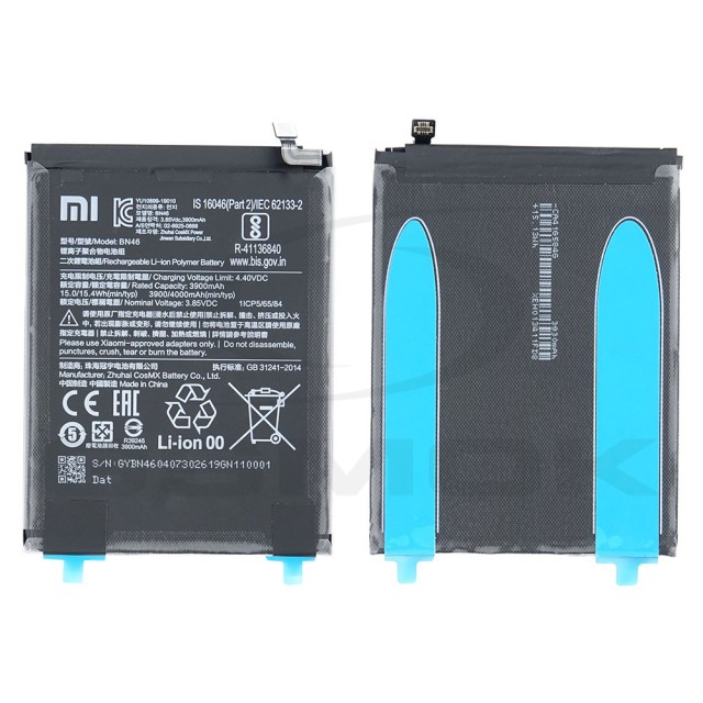 BATERIA XIAOMI REDMI NOTE 8T BN46 46BN46A090H8 46BN46B08014 46BN46G04014 4000MAH ORYGINAŁ BULK