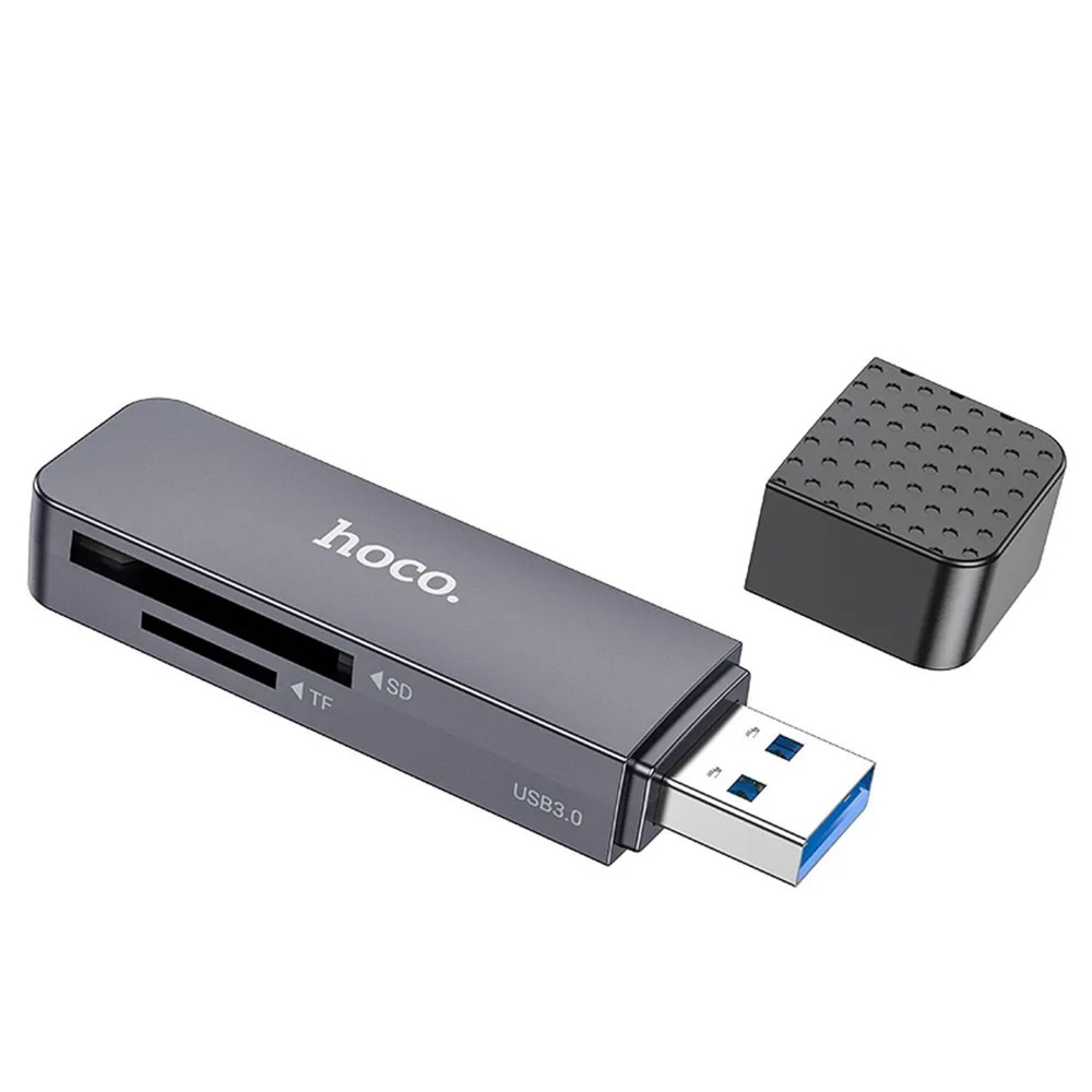 CZYTNIK KART SD / MICRO SD USB A HOCO HB45 SZARY