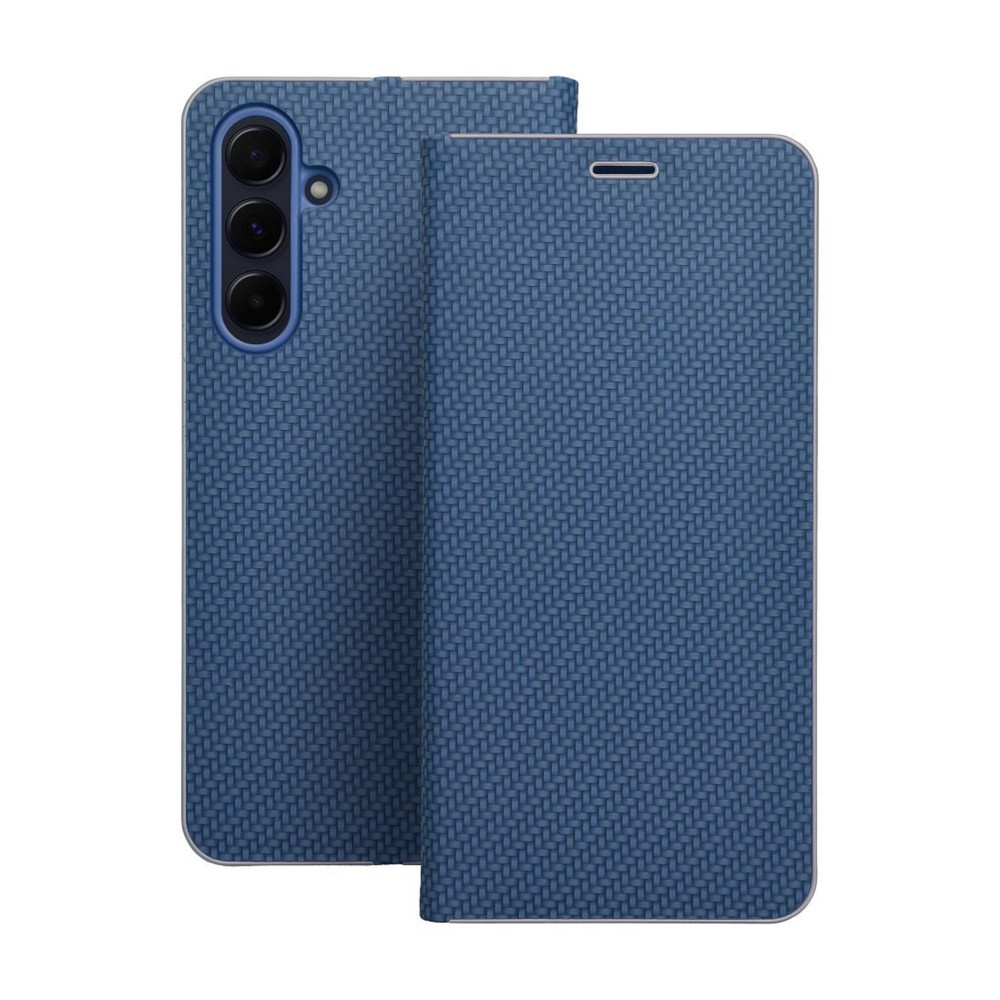 ETUI FLIP CASE LUNA BOOK CARBON SAMSUNG A17 NIEBIESKA