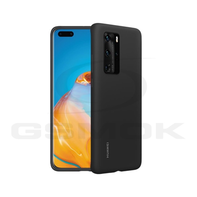 ETUI SILICONE CASE HUAWEI P40 PRO CZARNE 51993797 ORYGINAŁ