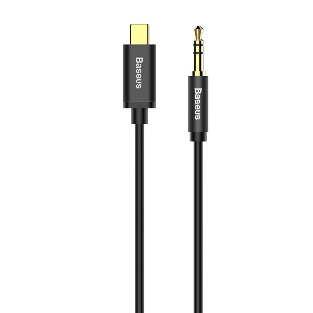 KABEL USB-C DO JACK 3.5MM 1.2M BASEUS YIVEN AUDIO M01 CAM01-01 CZARNY