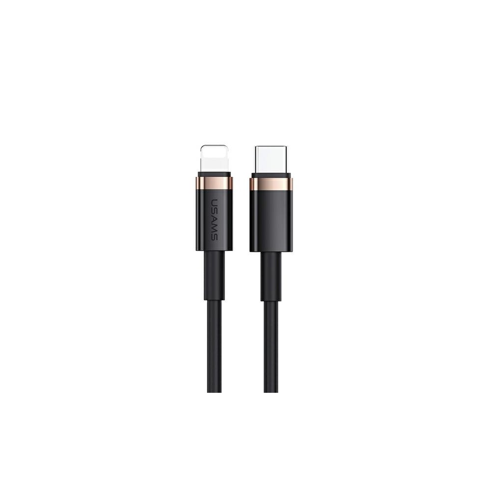KABEL USB-C DO LIGHTNING 20W 1.2M USAMS U63 PD FAST CHARGE CZARNY
