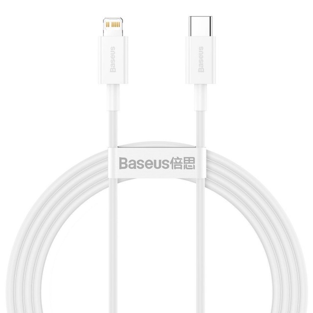 KABEL USB-C DO LIGHTNING 20W 1M BASEUS SUPERIOR CATLYS-A02 BIAŁY