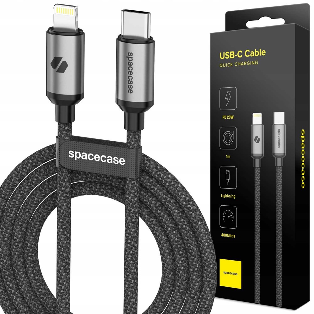 KABEL USB-C DO LIGHTNING 20W 1M SPACECASE CL05