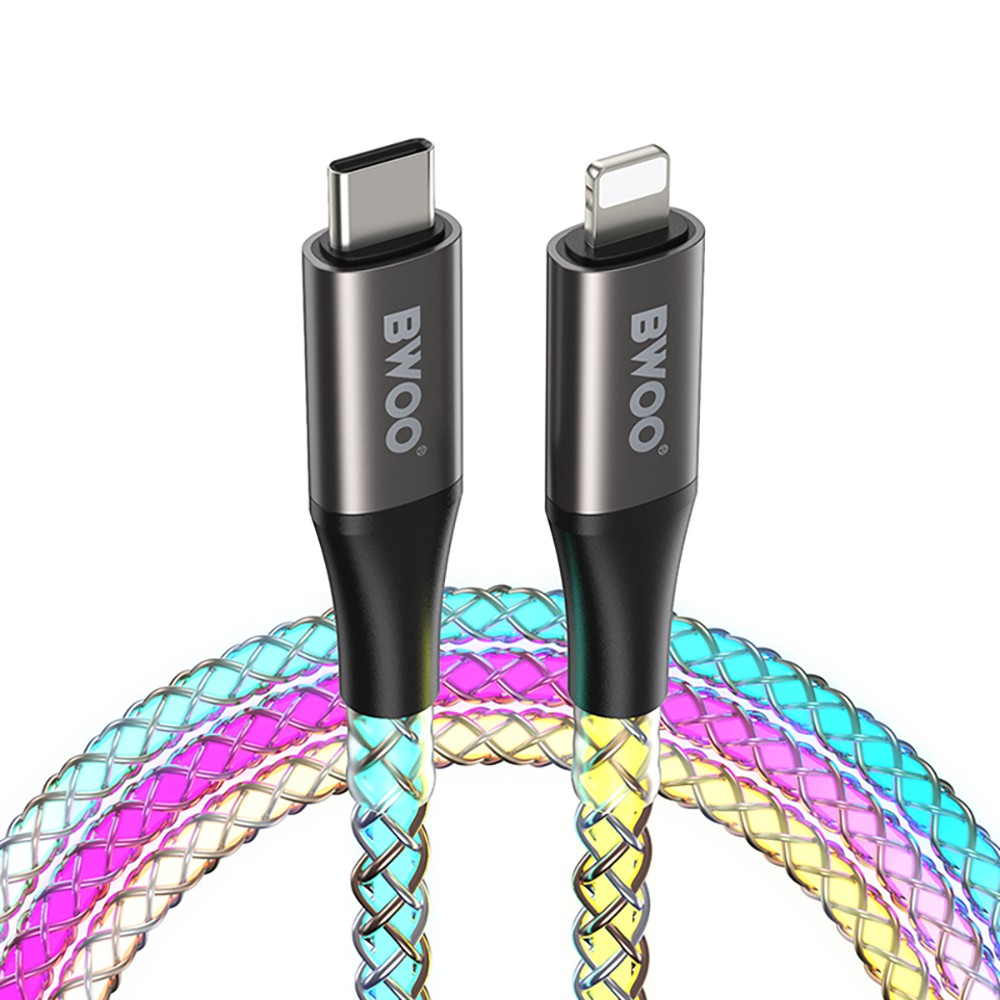 KABEL USB-C DO LIGHTNING 27W 2M BWOO X279C-L RGB