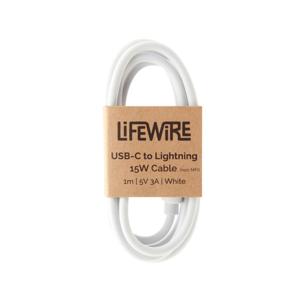 KABEL USB-C DO LIGHTNING 3A 15W 1M BIAŁY BULK