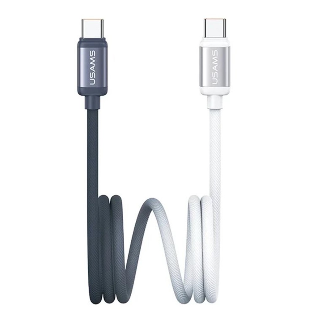 KABEL USB-C DO USB-C 60W 1.2M USAMS BICOLOR SERIES SJ756 CZARNO-BIAŁY