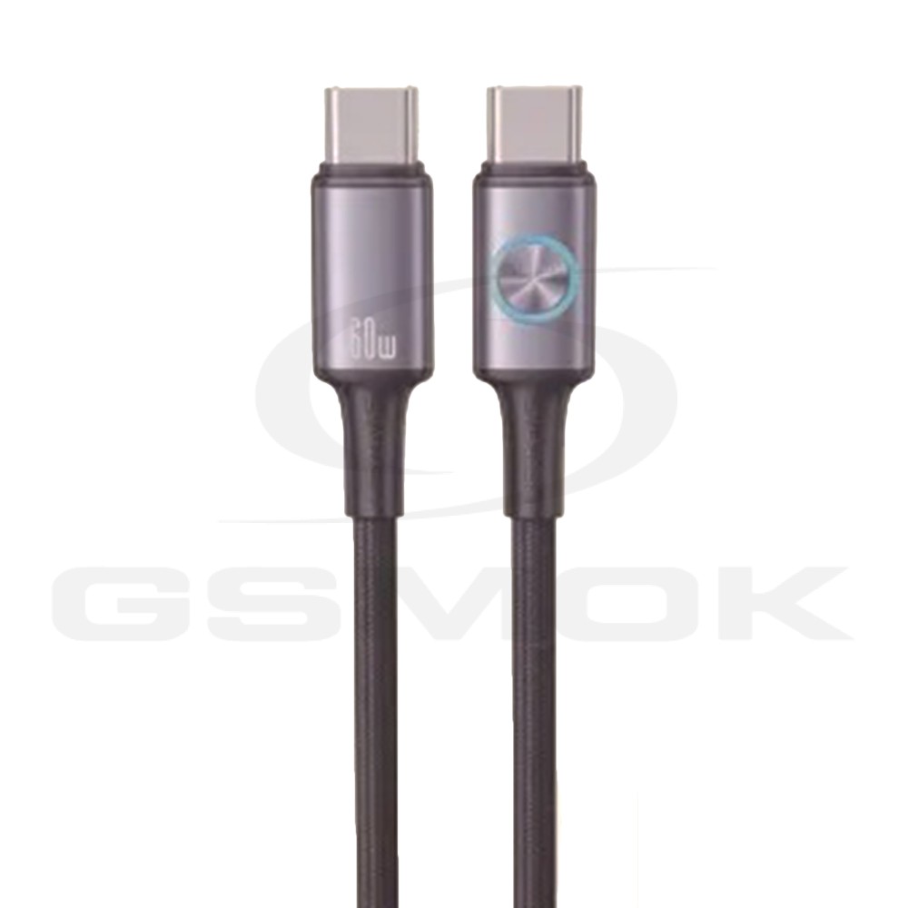 KABEL USB-C DO USB-C 60W 1.2M USAMS HUAN SERIES SJ752 SJ752USB01 CZARNY