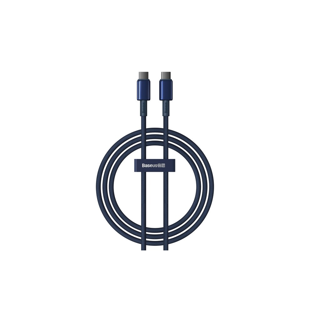 KABEL USB-C DO USB-C BASEUS TUNGSTEN GOLD 100W 2M PD P10319800321-04 NIEBIESKI