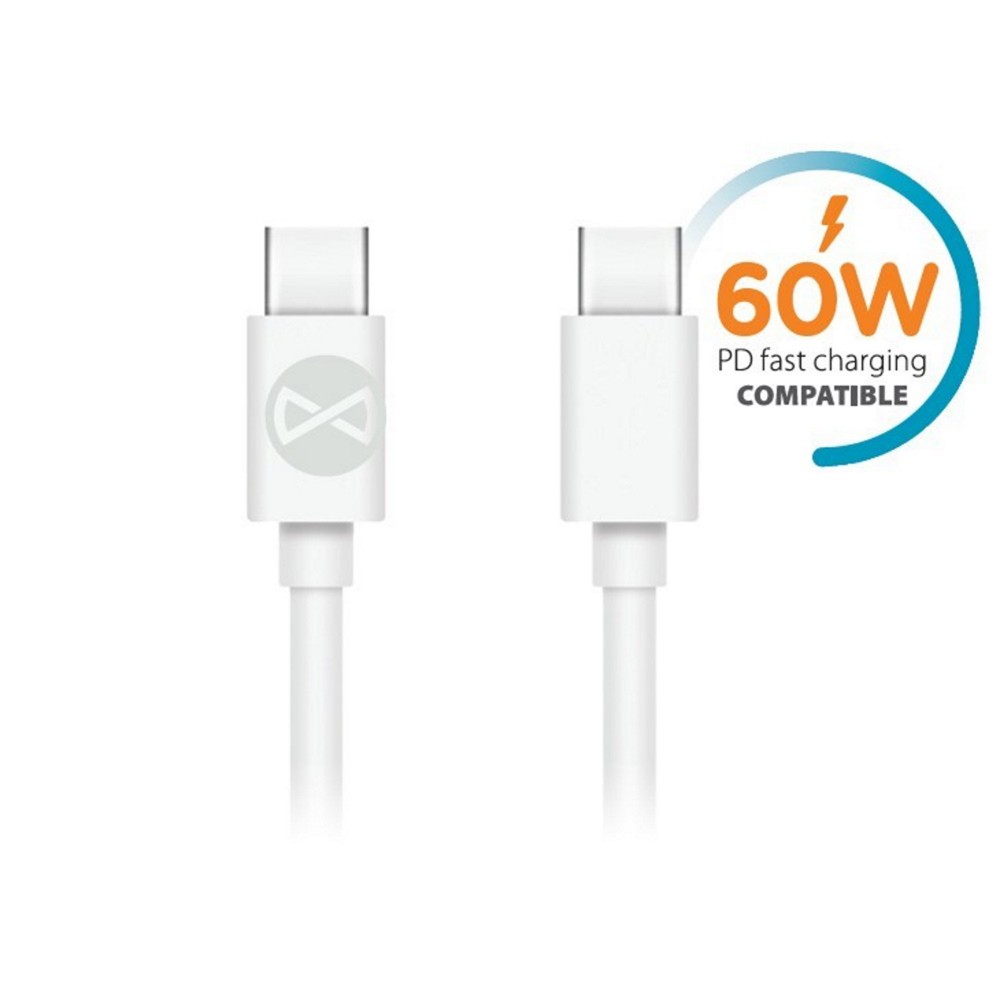 KABEL USB-C DO USB-C FOREVER 1M 60W BIAŁY