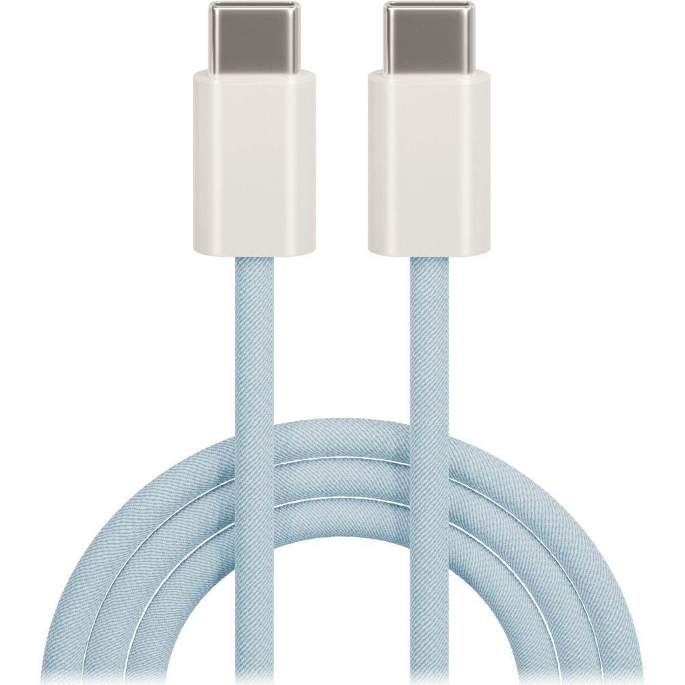 KABEL USB-C DO USB-C MAXLIFE MXUC-06 1M 20W NIEBIESKI NYLONOWY