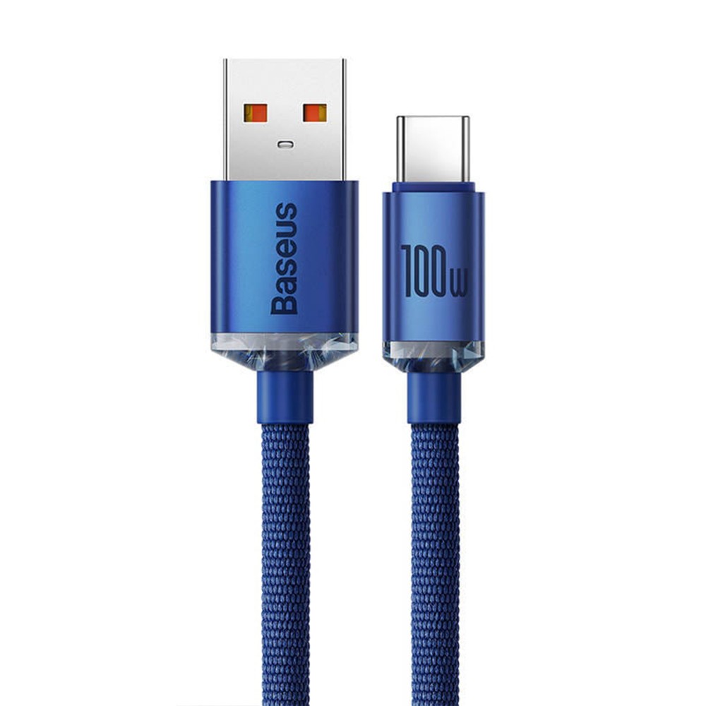 KABEL USB DO USB-C 100W 2M BASEUS CRYSTAL SHINE SERIES CAJY000503 NIEBIESKI