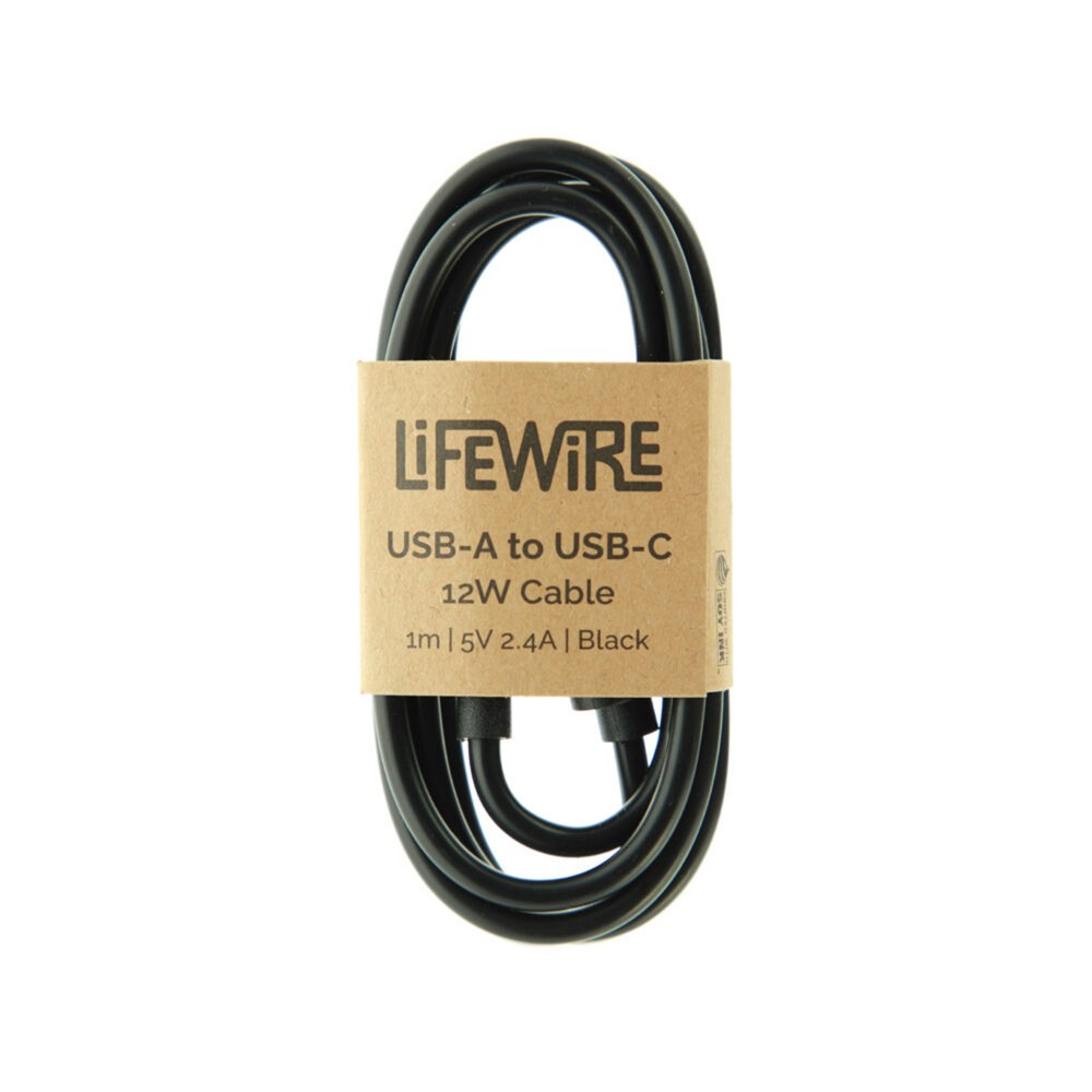 KABEL USB DO USB-C 2.4A 12W 1M CZARNY BULK