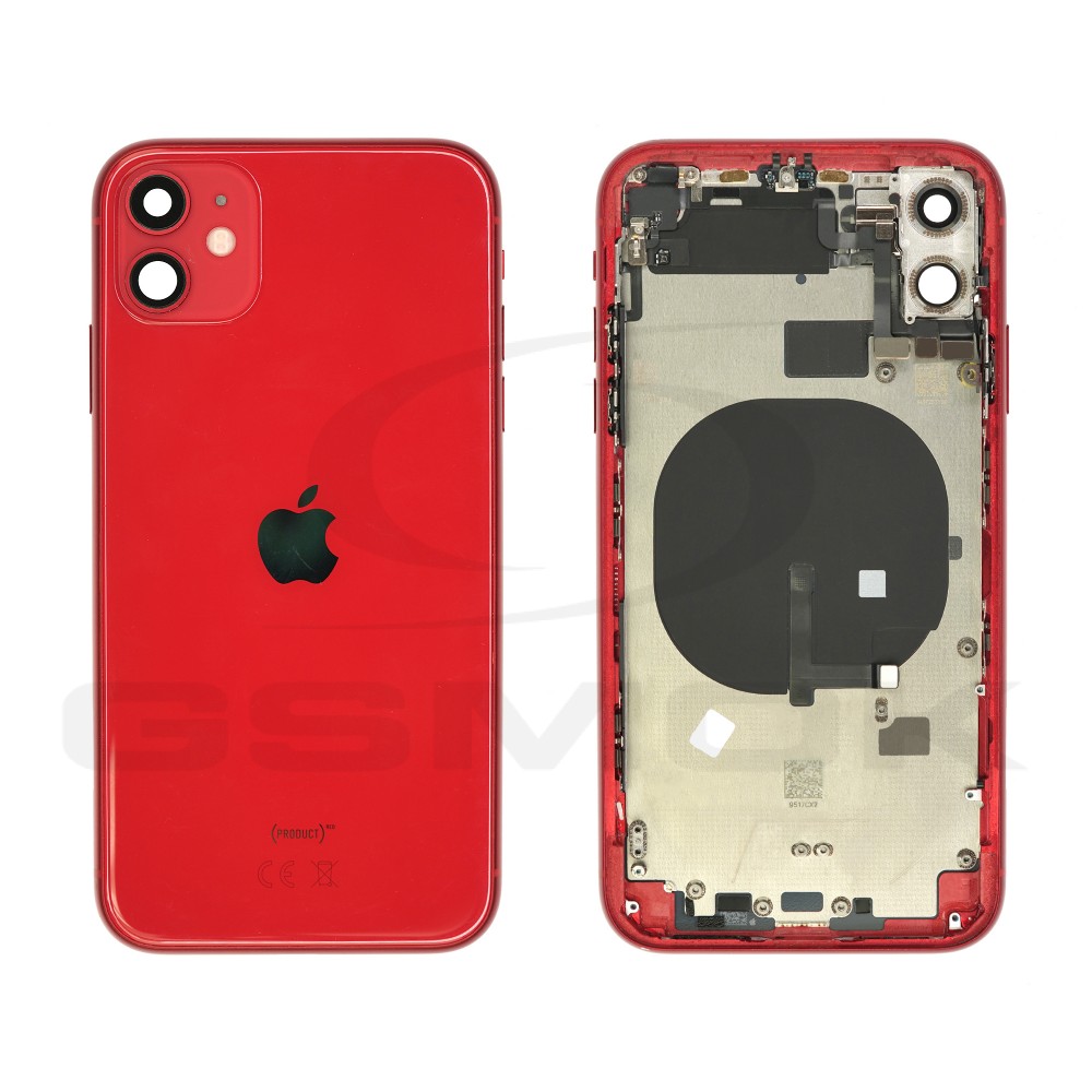 KLAPKA BATERII / OBUDOWA APPLE IPHONE 11 CZERWONA PULLED GRADE B