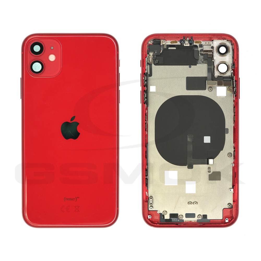 KLAPKA BATERII / OBUDOWA APPLE IPHONE 11 CZERWONA PULLED GRADE B