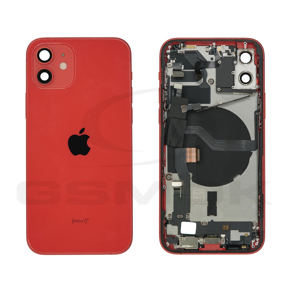 KLAPKA BATERII / OBUDOWA APPLE IPHONE 12 CZERWONA PULLED GRADE A