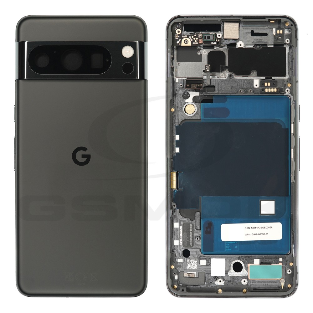 KLAPKA BATERII / OBUDOWA GOOGLE PIXEL 8 PRO CZARNA G949-00693-01 ORYGINAŁ SERVICE PACK