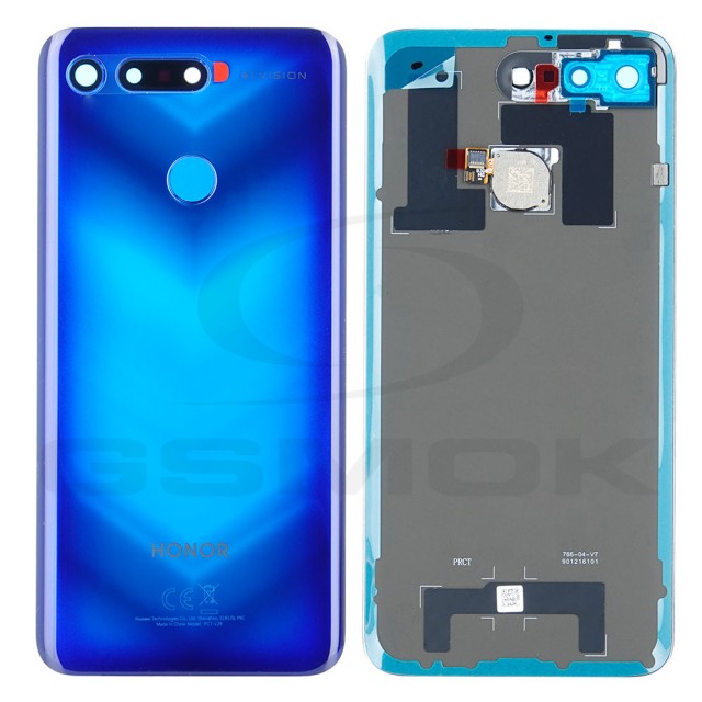 KLAPKA BATERII / OBUDOWA HUAWEI HONOR VIEW 20 NIEBIESKA Z SZYBKĄ KAMERY I CZYTNIKIEM LINII PAPILARNYCH 02352LNV ORYGINAŁ SERVICE PACK